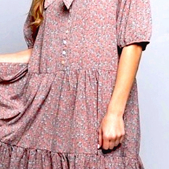 50. POL Ditzy Bean Floral MIDI Dress - Picture 4 of 15